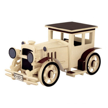 crianças carro de madeira iq 3D puzzle para venda